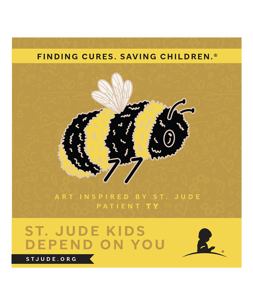 Primary image Patient Art Bumble Bee Enamel Pin &ndash; Ty